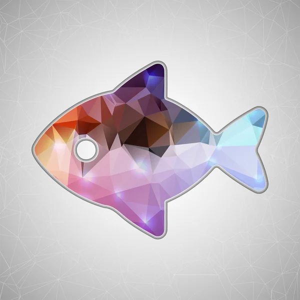 Creative concept vector fish icon isolated on background — 스톡 벡터