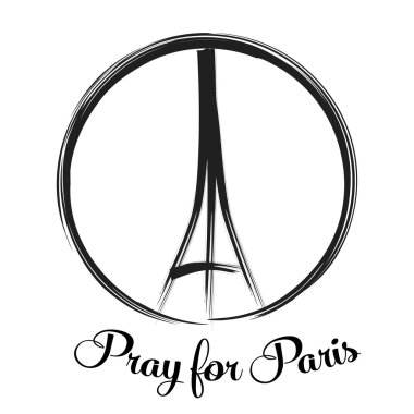 Pray for Paris, 13 November 2015. Abstract creative concept vector image. For art illustration template design, infographic and social media.