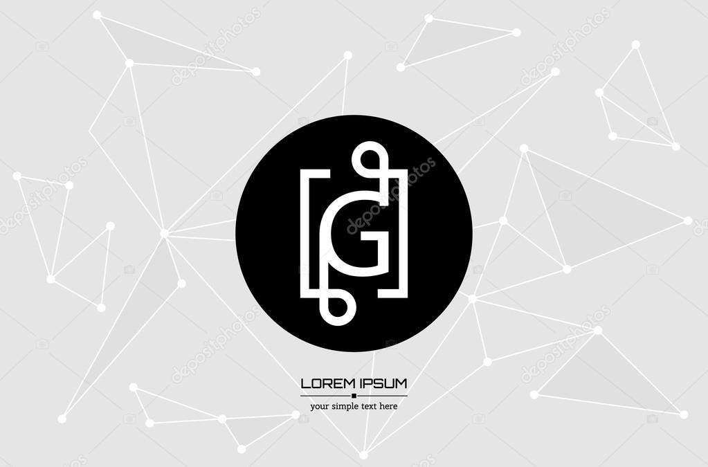 Abstract concept creative vector letter G. Colorful app logo icon element isolated on background. Art illustration creative template design for business software sign and social media lined symbol