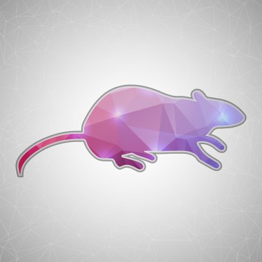 Creative concept vector mouse icon isolated on background