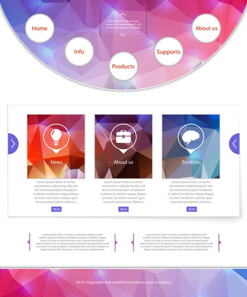 Abstract Creative concept vector website template. For modern web and mobile Applications isolated on background, interface, illustration design, business infographic and social multimedia icon. — Stock Vector