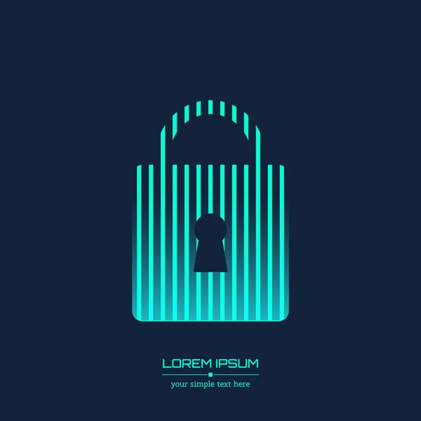 Creative concept vector icon of padlock for Web and Mobile Applications. Vector illustration creative template design, Business software and social media. — Stock vektor