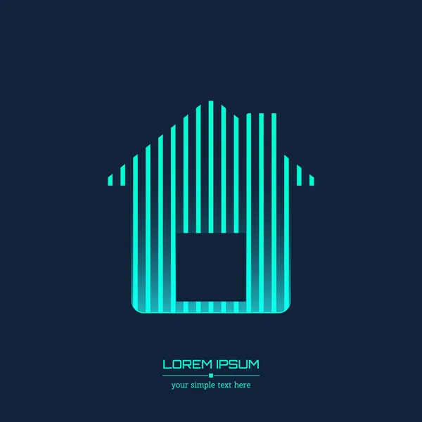 Abstract Creative concept vector icon of house for Web and Mobile Applications isolated on background. Vector illustration template design, Business infographic and social media, origami icons. — Stock vektor