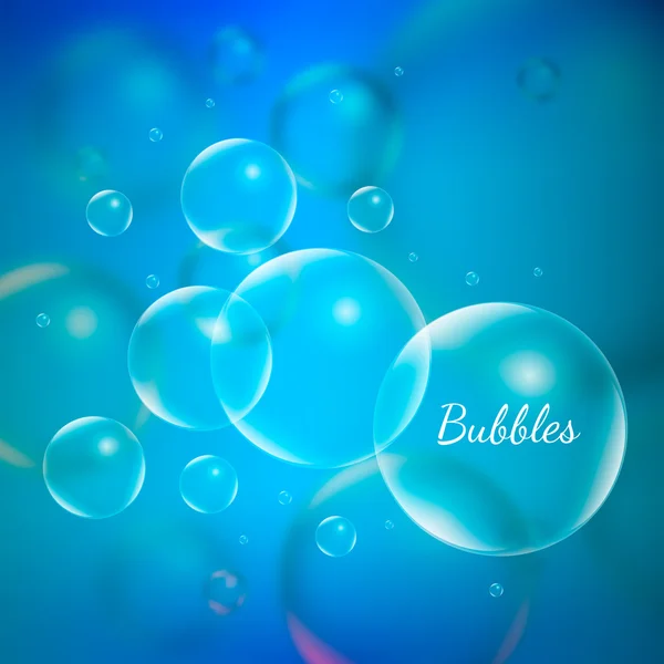 Аннотация Creative concept vector shiny transparent bubbles for Web and Mobile Applications isolated on blue background, aqua art illustration template design, business infographic and social media . — стоковый вектор