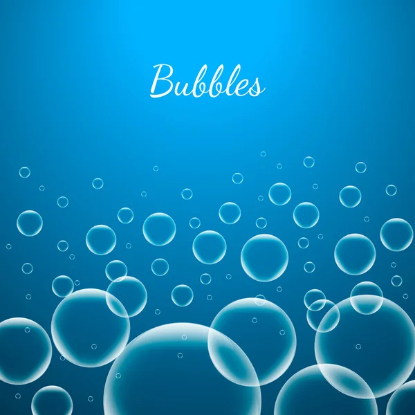 Resumen Concepto creativo vector burbujas transparentes brillantes para aplicaciones web y móviles aisladas sobre fondo azul, diseño de plantillas de ilustración de arte acuático, infografía empresarial y redes sociales . — Vector de stock
