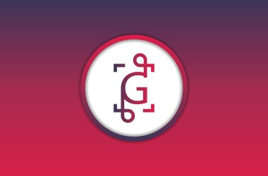 Abstract concept creative vector letter G. Colorful app logo icon element isolated on background. Art illustration creative template design for business software sign and social media lined symbol.