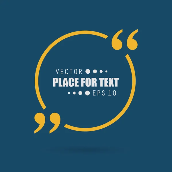Abstract concept vector empty speech square quote text bubble with commas. For web and mobile app isolated on background, illustration template design, creative presentation, business infographic. — 스톡 벡터