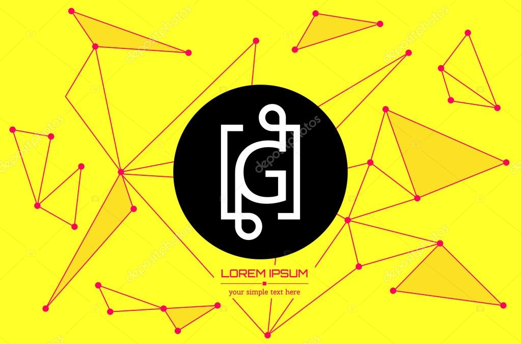 Abstract concept creative vector letter G. Colorful app logo icon element isolated on background. Art illustration creative template design for business software sign and social media lined symbol
