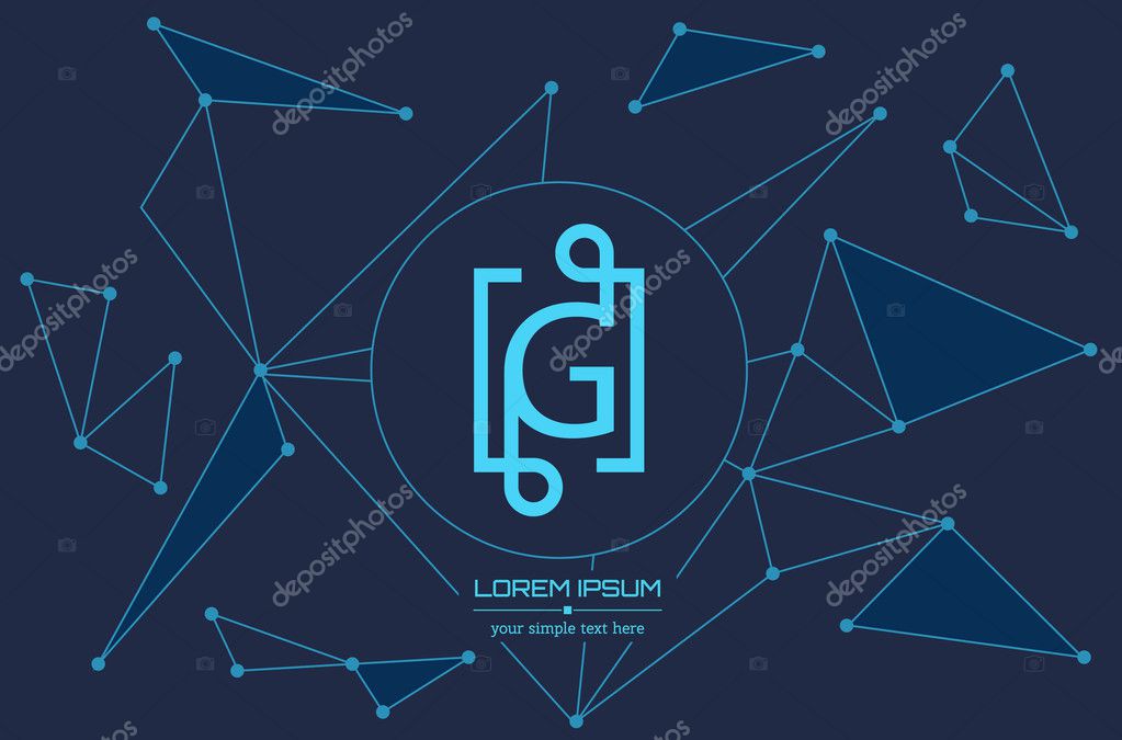 Abstract concept creative vector letter G. Colorful app logo icon element isolated on background. Art illustration creative template design for business software sign and social media lined symbol