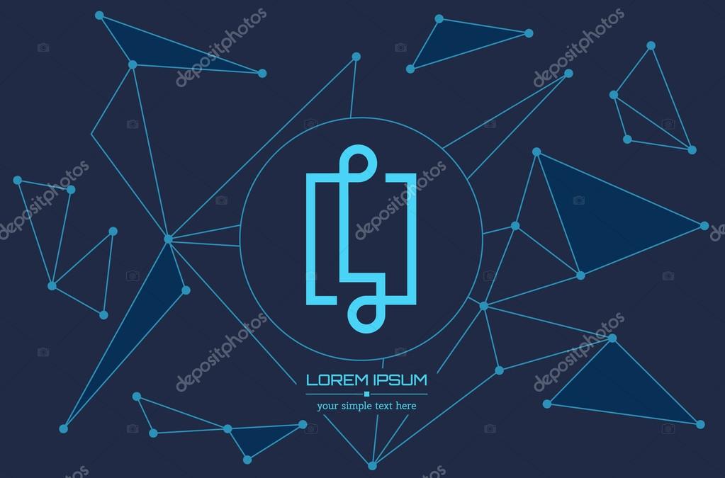 Abstract concept creative vector letter L. Colorful app logo icon element isolated on background. Art illustration creative template design for business software sign and social media lined symbol
