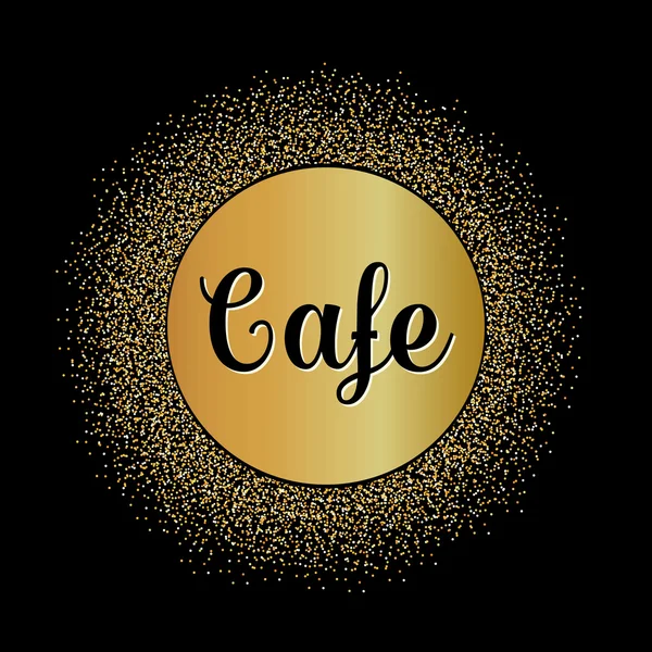 Layout de design vetorial conceito criativo abstrato com texto - Café. Para ícone web e móvel isolado em segundo plano, modelo de arte, elementos retro, logotipos, identidade, rótulos, crachá, tinta, tag, cartão antigo . —  Vetores de Stock