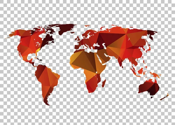 Abstract creative concept vector map of the world for Web and Mobile Applications isolated on background. Vector illustration, creative template design, Business software and social media, origami. — Stockvector