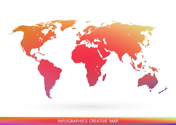 Abstract creative concept vector map of the world for Web and Mobile Applications isolated on background. Vector illustration, creative template design, Business software and social media, origami. — Διανυσματικό Αρχείο