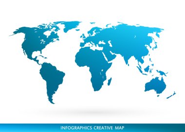 Abstract creative concept vector map of the world for Web and Mobile Applications isolated on background. Vector illustration, creative template design, Business software and social media, origami.