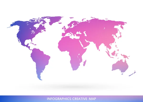 Abstraktes, kreatives Konzept Vektorkarte der Welt für Web-und mobile Anwendungen isoliert auf dem Hintergrund. Vektorillustration, kreatives Design von Vorlagen, Unternehmenssoftware und soziale Medien, Origami. — Stockvektor