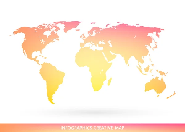 Abstract creative concept vector map of the world for Web and Mobile Applications isolated on background. Vector illustration, creative template design, Business software and social media, origami. — 图库矢量图片