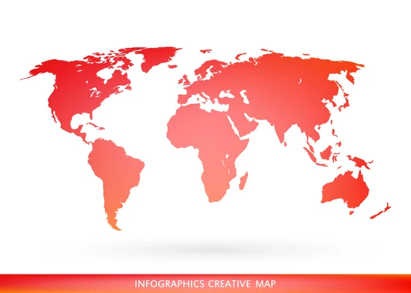 Mappa astratta del concetto creativo vettore del mondo per applicazioni Web e mobili isolate sullo sfondo. Illustrazione vettoriale, progettazione di modelli creativi, Software aziendale e social media, origami . — Vettoriale Stock