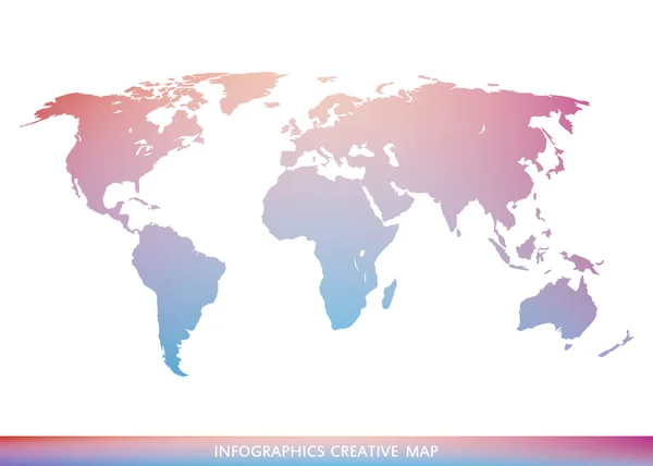 Abstract creative concept vector map of the world for Web and Mobile Applications isolated on background. Vector illustration, creative template design, Business software and social media, origami. — 图库矢量图片