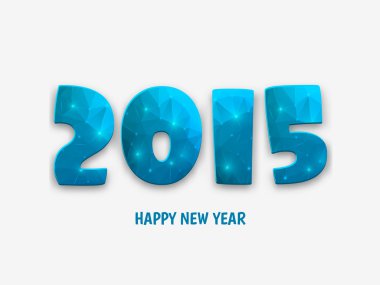Abstract creative concept vector Happy New Year 2015 colorful greeting card for Web and Mobile Applications isolated on background, Illustration template, holiday design, party poster, greeting card.
