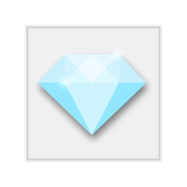 Abstract creative concept vector icon of diamond. For web and mobile content isolated on background, unusual template design, flat silhouette object and social media image, triangle art origami. — Wektor stockowy