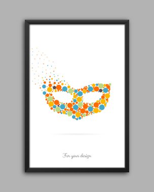 Abstract Creative concept vector logo icon of mask for Web and Mobile Applications isolated on background. Art illustration template design, Business infographic and social media, origami icons.