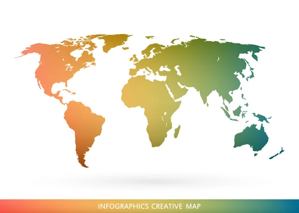 Abstract creative concept vector map of the world for Web and Mobile Applications isolated on background. Vector illustration, creative template design, Business software and social media, origami. — Stock vektor