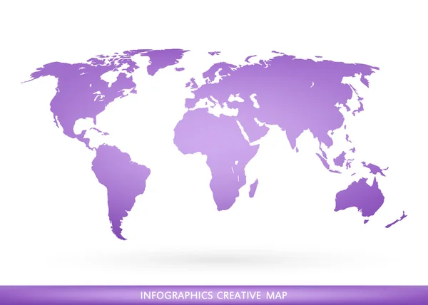 Abstract creative concept vector map of the world for Web and Mobile Applications isolated on background. Vector illustration, creative template design, Business software and social media, origami. — Stockový vektor