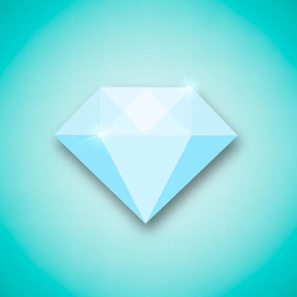 Abstract creative concept vector icon of diamond. For web and mobile content isolated on background, unusual template design, flat silhouette object and social media image, triangle art origami. — Διανυσματικό Αρχείο