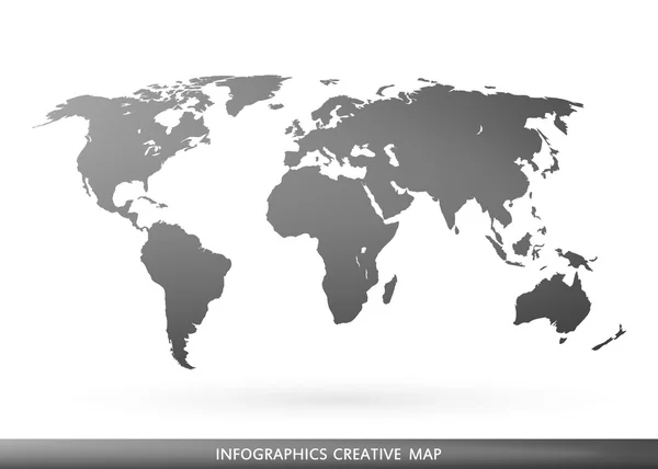 Carte vectorielle conceptuelle créative abstraite du monde pour les applications Web et mobiles isolées en arrière-plan. Illustration vectorielle, conception de modèles créatifs, Logiciels d'entreprise et médias sociaux, origami . — Image vectorielle