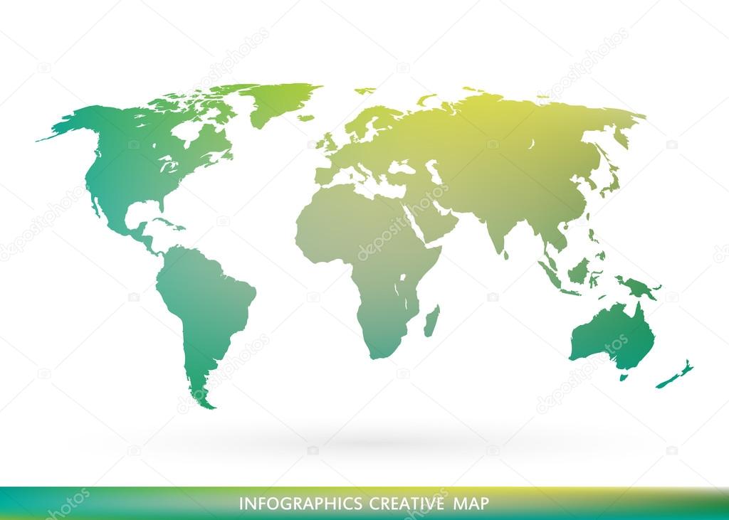 Abstract creative concept vector map of the world for Web and Mobile Applications isolated on background. Vector illustration, creative template design, Business software and social media, origami.