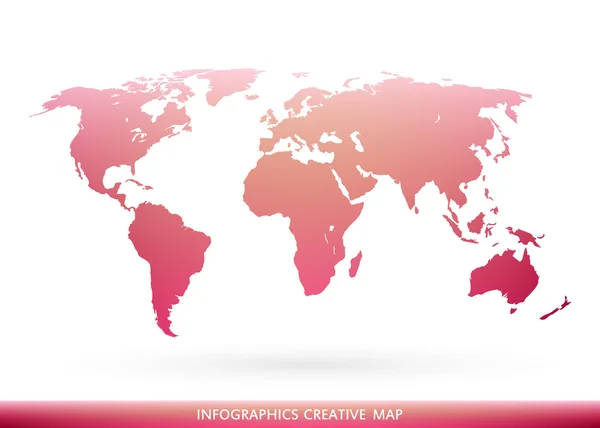 Mappa astratta del concetto creativo vettore del mondo per applicazioni Web e mobili isolate sullo sfondo. Illustrazione vettoriale, progettazione di modelli creativi, Software aziendale e social media, origami . — Vettoriale Stock