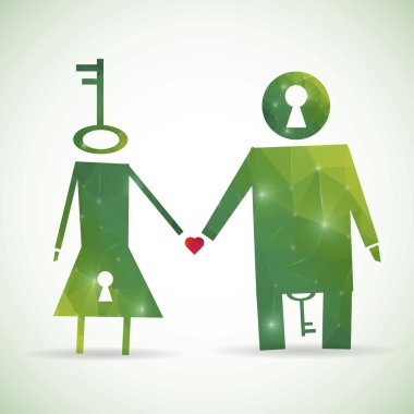 Abstract Creative concept vector unusual lovely couple silhouette of a man and a woman isolated on white background. For Web and Mobile Applications, Illustration template design, business infographic