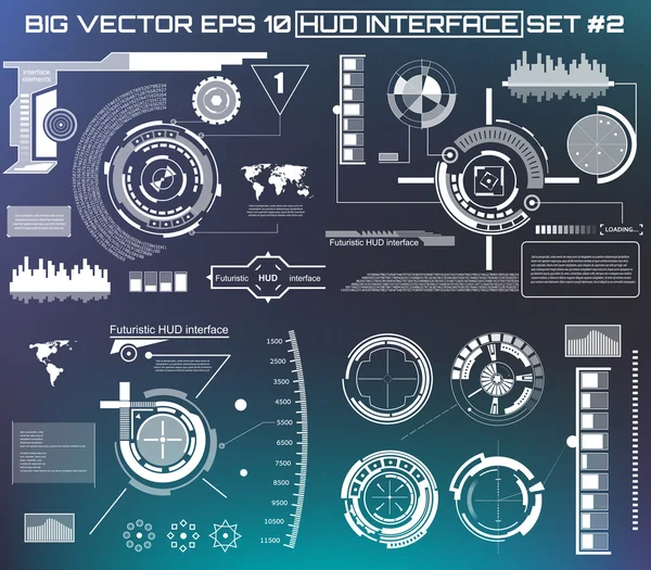 Futuro abstracto, concepto vector futurista azul interfaz gráfica virtual táctil HUD. Para web, sitio, aplicaciones móviles aisladas sobre fondo negro, techno, diseño en línea, negocio, gui, ui. — Archivo Imágenes Vectoriales