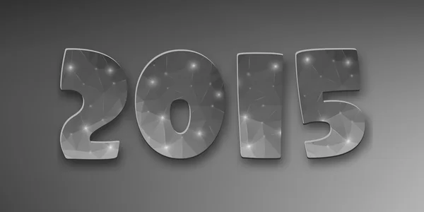 Vector concepto creativo abstracto Feliz Año Nuevo 2015 tarjeta de felicitación colorida para aplicaciones web y móviles aislados en el fondo, Plantilla de ilustración, diseño de vacaciones, cartel de la fiesta, tarjeta de felicitación . — Archivo Imágenes Vectoriales