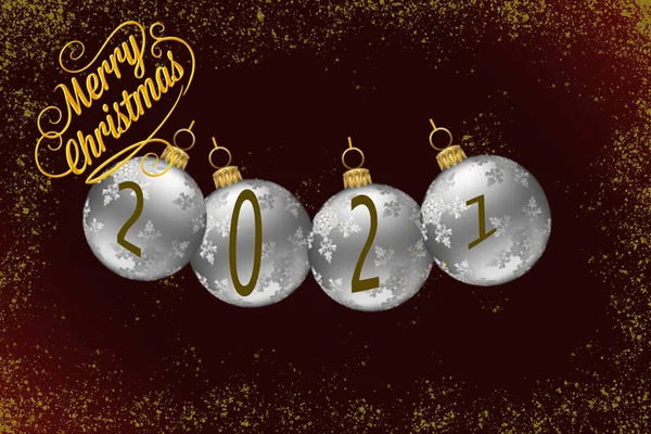 Cartolina Auguri Boże Narodzenie 2020 Szczęśliwego Nowego Roku — Zdjęcie stockowe