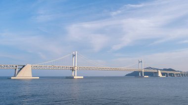 Busan Kore 'deki Gwangan Köprüsü manzaralı..