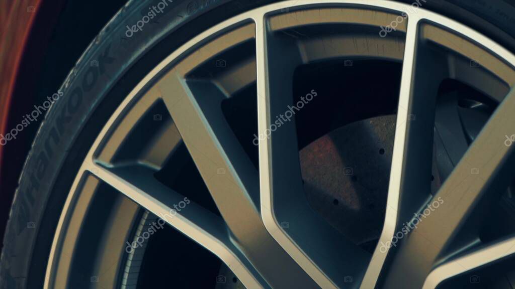 December 20, 2020-wheel close-Up of Hankook. High quality photo