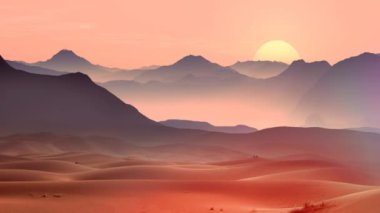 Dağlarda gün batımı