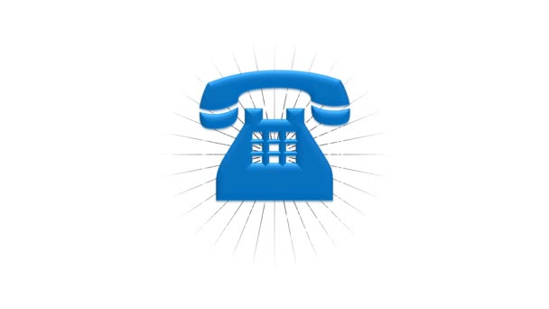 Chamando ícone animado do telefone antigo — Vídeo de Stock