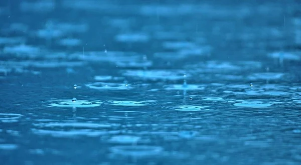Дождь идет лужа для фона Стоковая Картинка