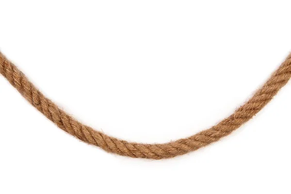 Beyaz arkaplanda bir ipin düğümleri