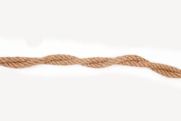 Noeuds d'une corde sur fond blanc — Photo