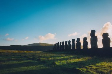 Rapa Nui Moai 'nin Paskalya Adası Rapa Heykeli
