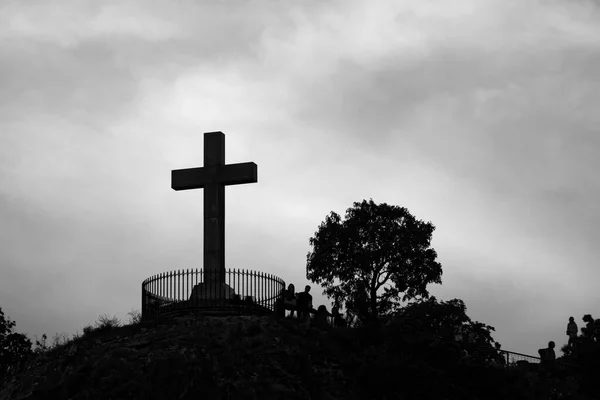 Черно Белый Пейзаж Кресте — стоковое фото