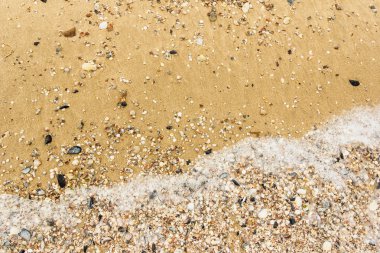 Dalga deniz kumlu plaj arka plan üzerinde yumuşak