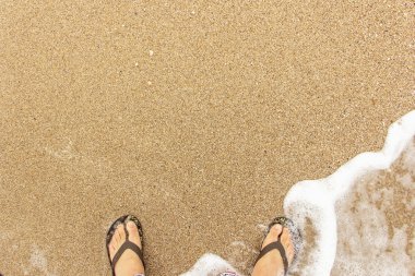 Okyanus plaj, ayak, deniz kum tatil