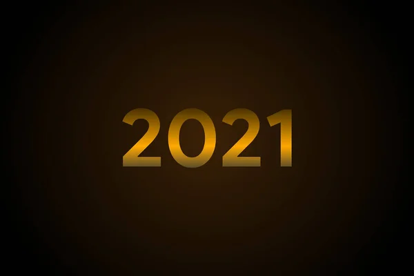 Feliz Nuevo Diseño Elegante 2021 Años Con Luz Efecto Representación — Vector de stock