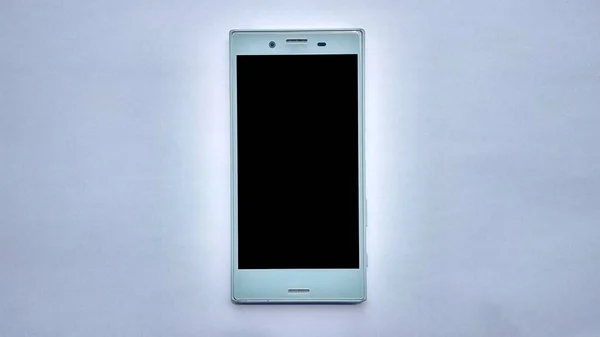 Handphone Fundo Branco Elegante — Fotografia de Stock