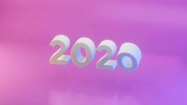 2021 'in izometrik hareket grafiklerini çizen 3D çizim. Yeni yılınız kutlu olsun. Değişik arkaplan renklerine sahip modern tarz.