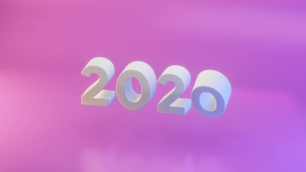 3D图解渲染2021年快乐新年的等距运动图形带渐变背景色彩的现代风格 — 图库视频影像